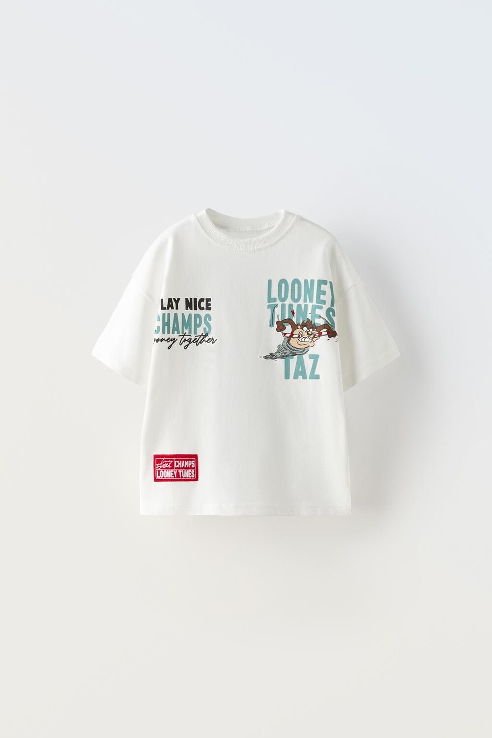 

футболка с этикеткой looney tunes ZARA, белый