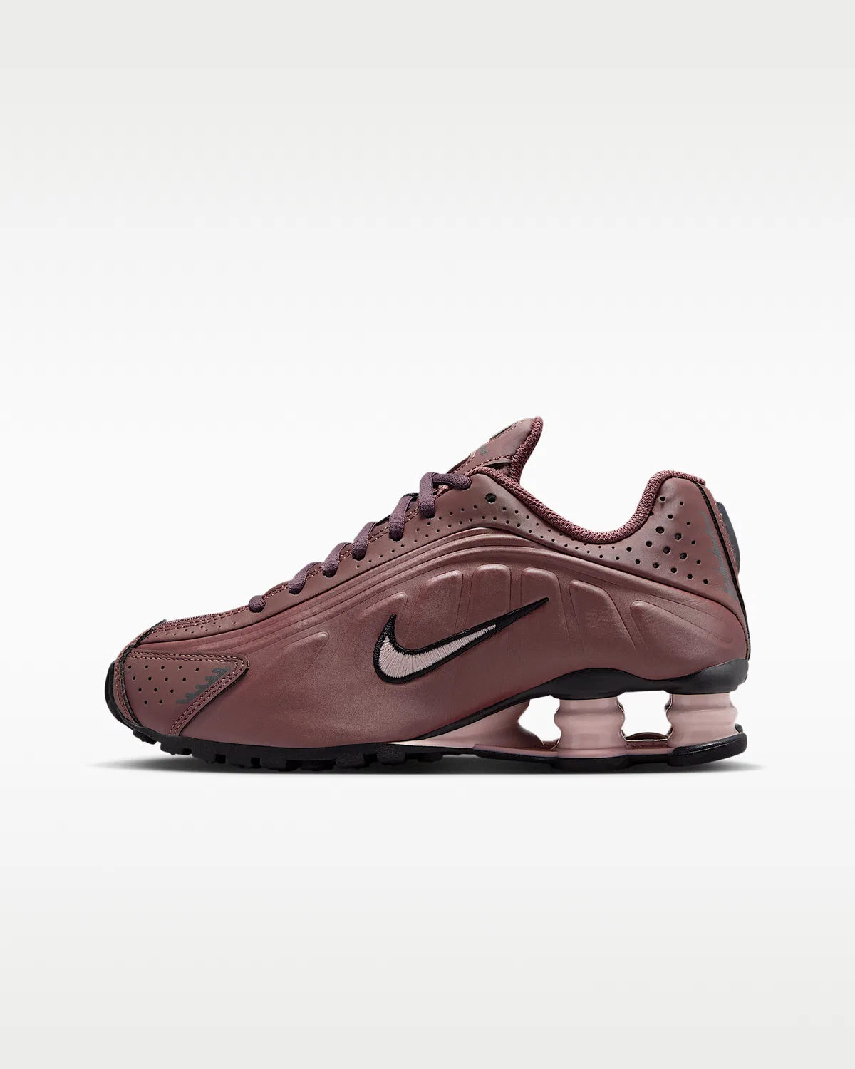 Детские кроссовки Nike Shox R4, Tattoo/Burgundy Crush/Metallic Dark Grey/Silt Red