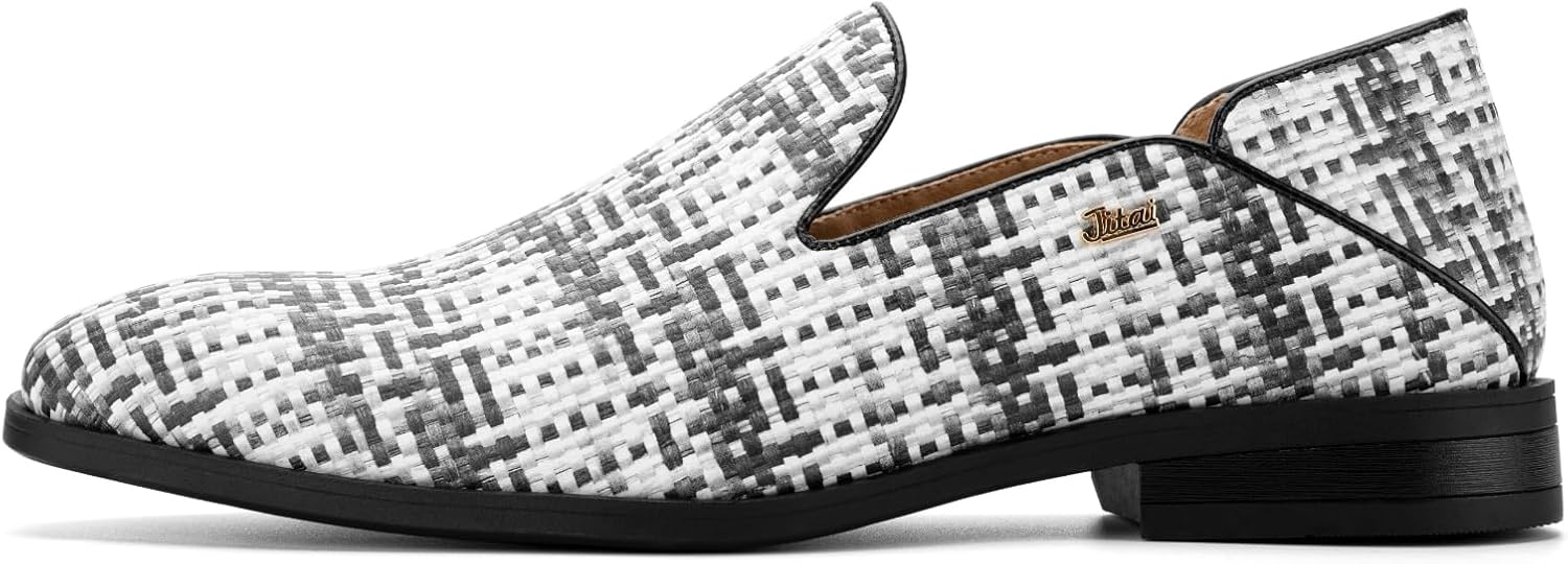 

Мужские туфли JITAI - повседневные лоферы из резины и кожи для мужчин - модная деловая обувь, белый