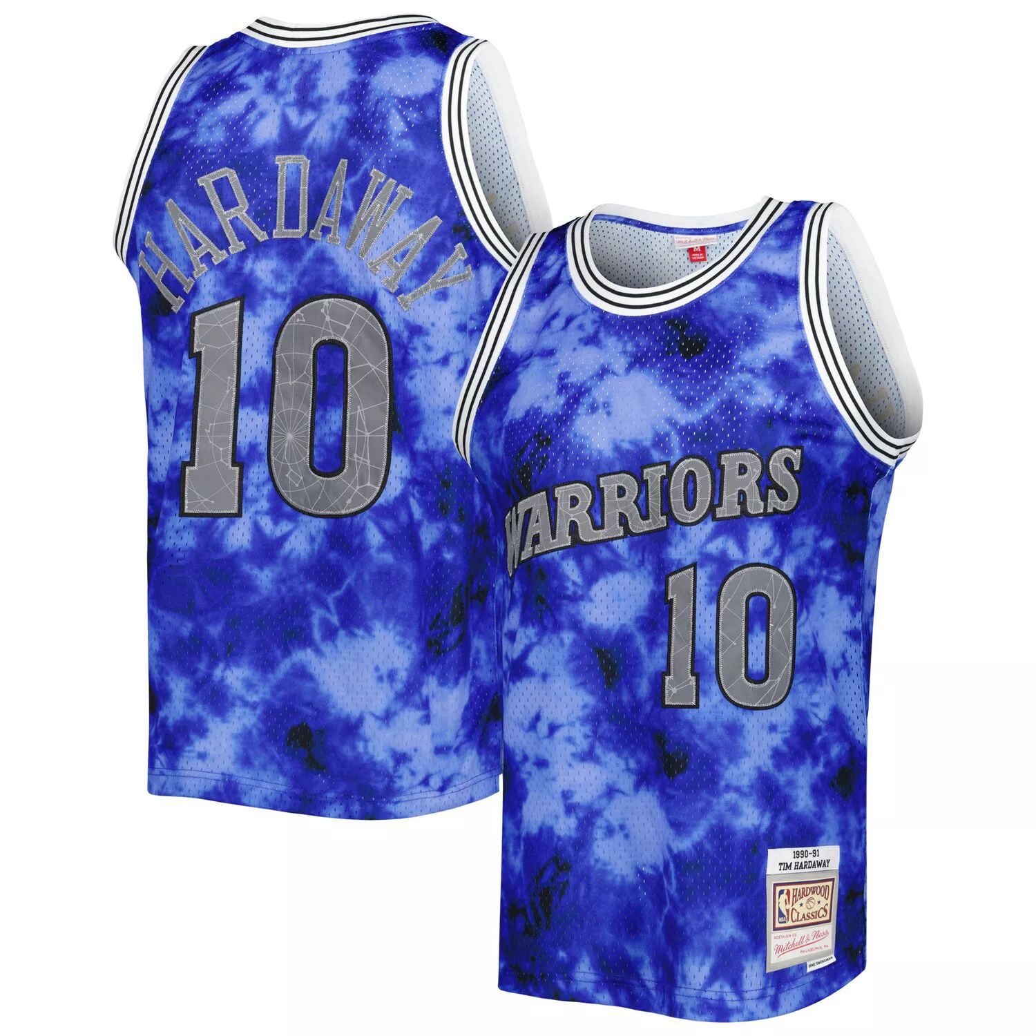 

Мужская синяя футболка Mitchell & Ness Tim Hardaway Golden State Warriors 1990-91 Galaxy Swingman, Синий, Мужская синяя футболка Mitchell & Ness Tim Hardaway Golden State Warriors 1990-91 Galaxy Swingman