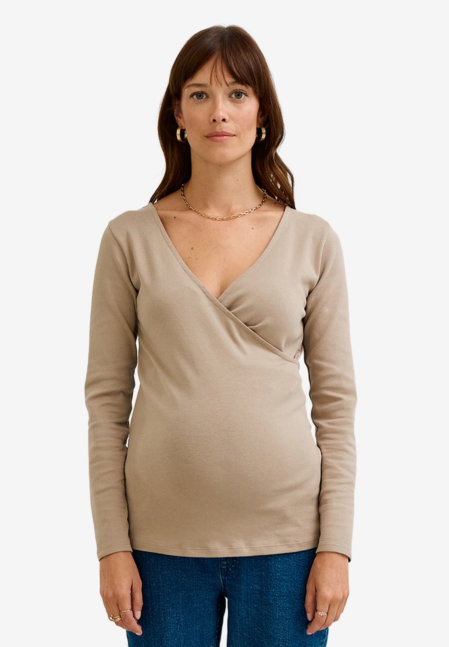 

Топ Vertbaudet Long sleeved top, Taupe/Grey
