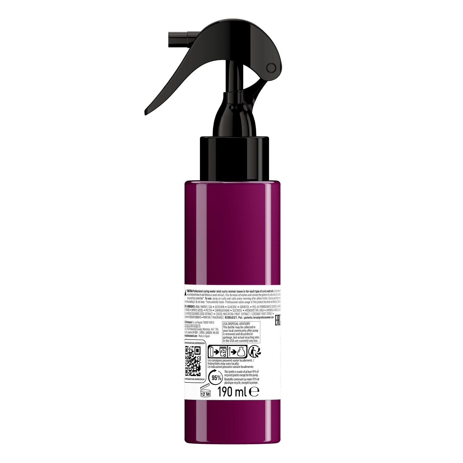 Лак для волос serie expert curl expression curls reviver leave-in L Oreal Professionnel Paris, объем 190 мл — фото 3