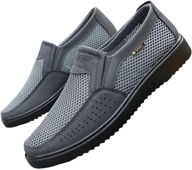 

Легкие повседневные слипоны, мужские удобные низкие кеды для прогулок, рыбалки и занятий на улице Minlaidian, серый