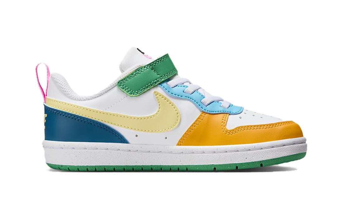 Детские кроссовки для скейтбординга Nike Court Borough PS, White/Purple/Green — фото 2