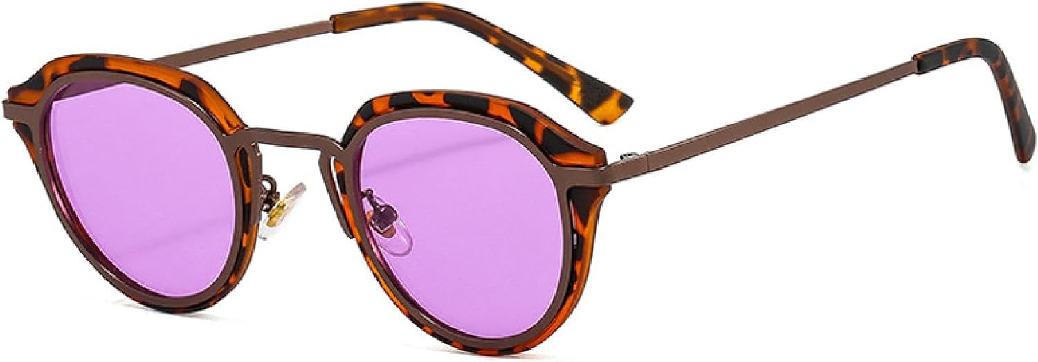 

Модные женские солнцезащитные очки в стиле ретро с цветными линзами и защитой от УФ-излучения UV400, мужские солнцезащитные очки с градиентным покрытием SZVVBKK, Leopard Purple