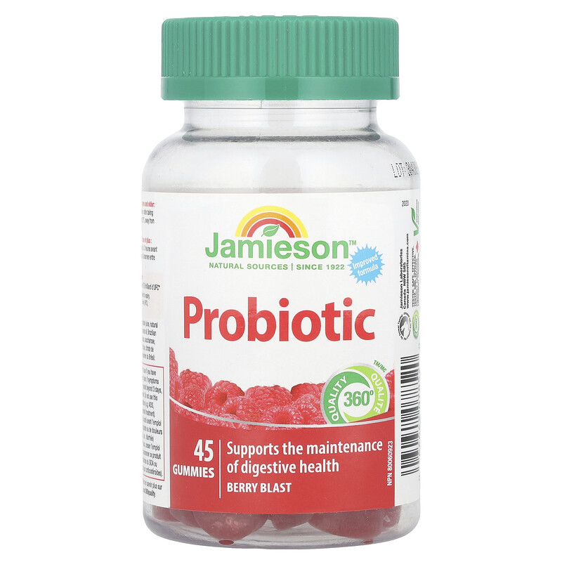 

Jamieson Vitamins, Жевательные мармеладки с пробиотиками, со вкусом ягод, 45 жевательных таблеток