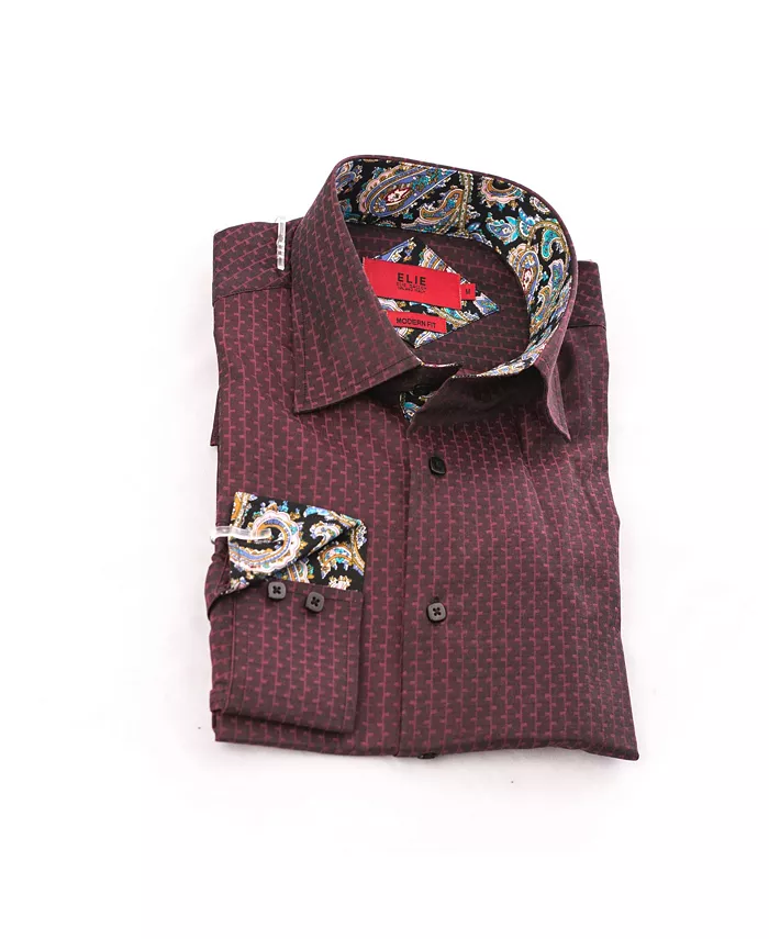 

Детская рубашка на пуговицах Wine, Slim Fit, для мальчиков Elie Balleh, фиолетовый