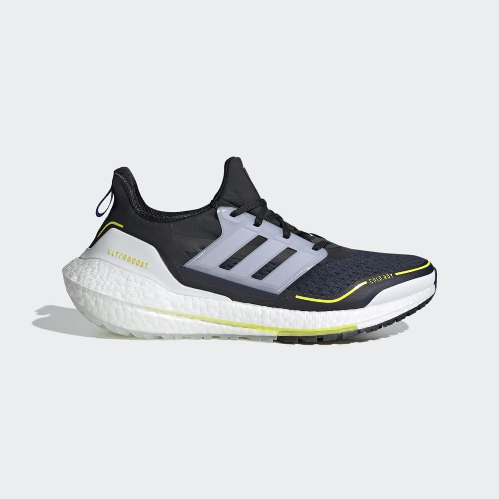 Мужские кроссовки Adidas Ultraboost-21, белый/желтый — фото 3
