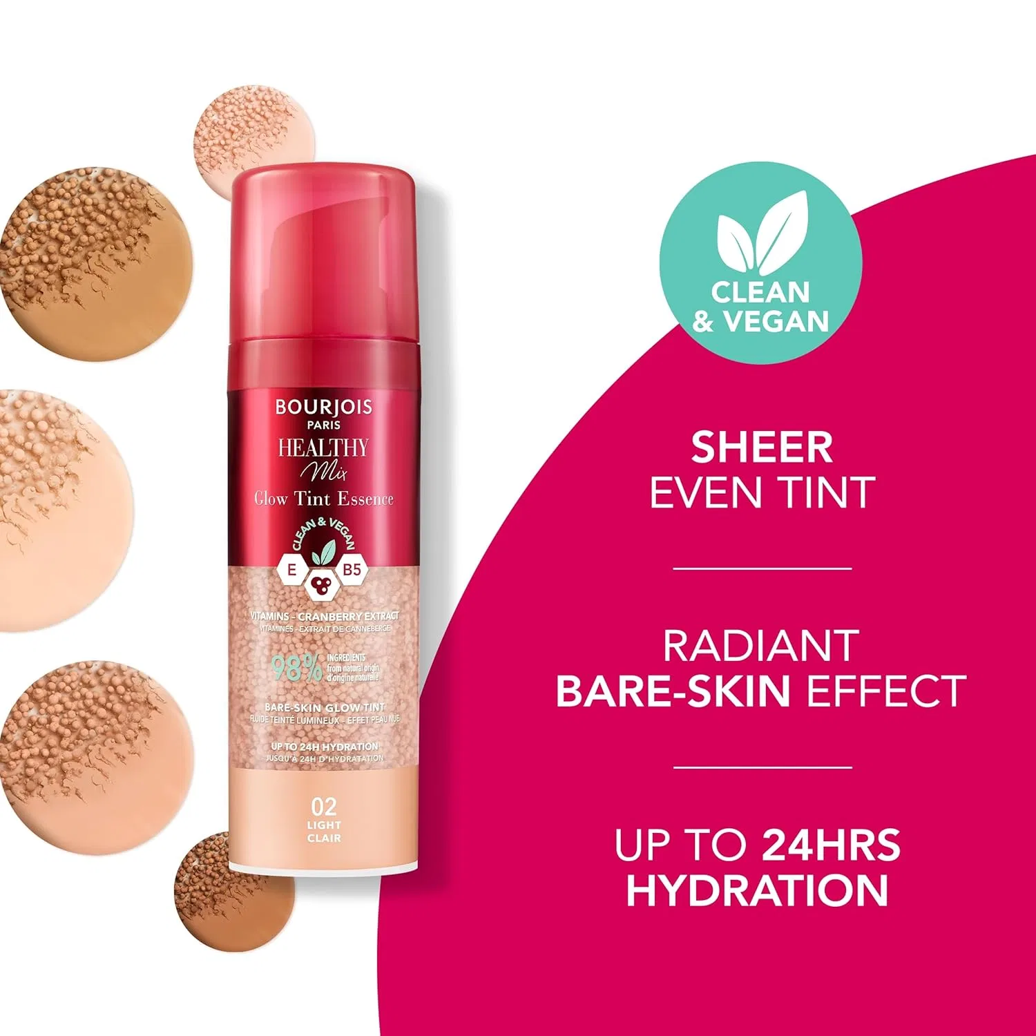 Увлажняющая эссенция для лица «Healthy Mix Glow Tint Essence» от Bourjois Bourjois — фото 3