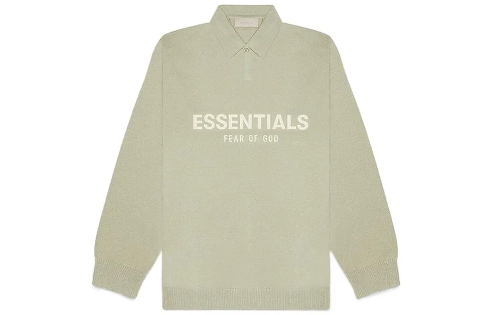 Детская поло SS22 Fear Of God Essentials, серо-зеленый