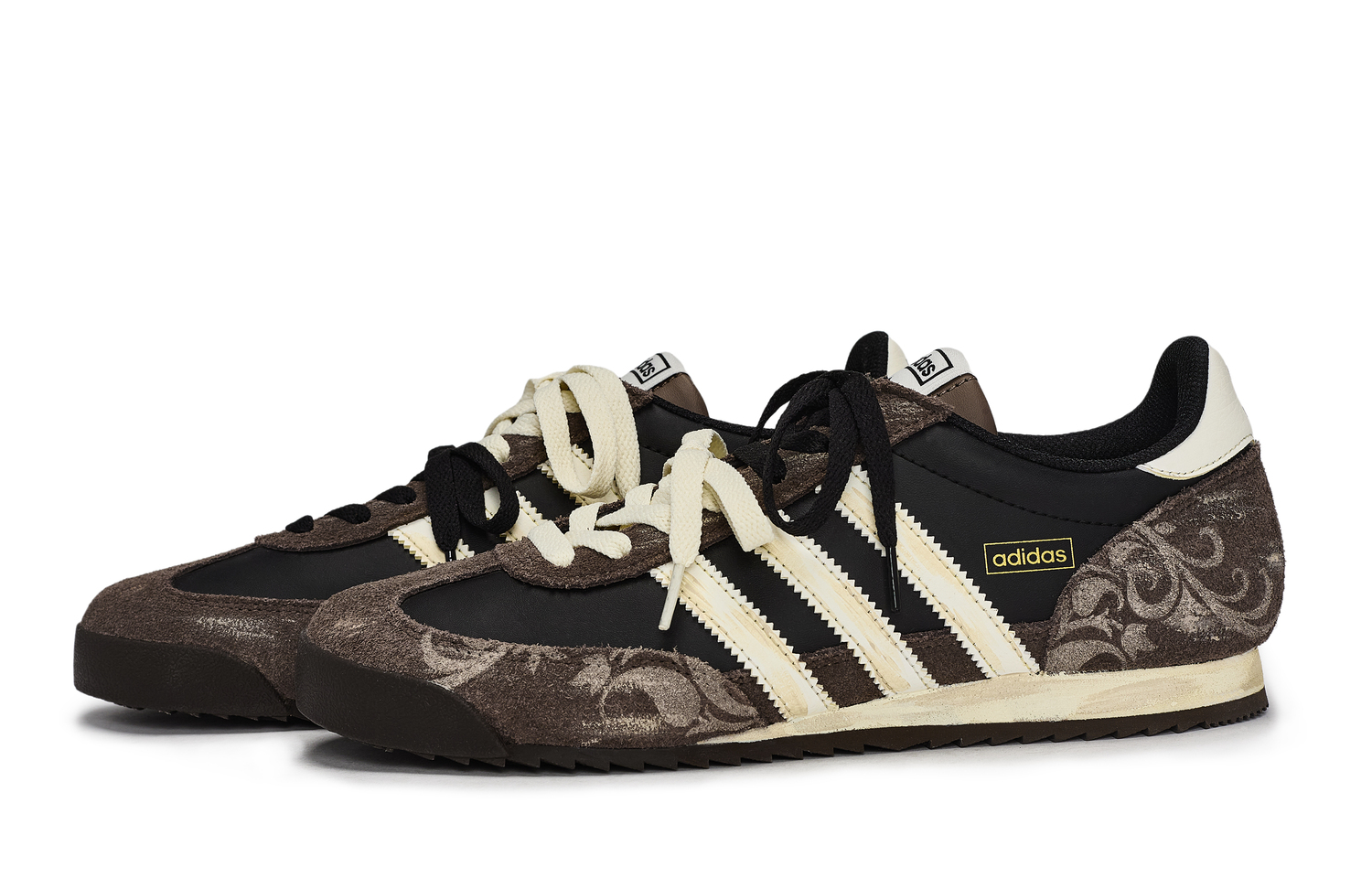 Adidas Originals R71 Walking Planet, Ancient Color Pattern низкие повседневные кроссовки Unisex черный бежевый коричневый — фото 4