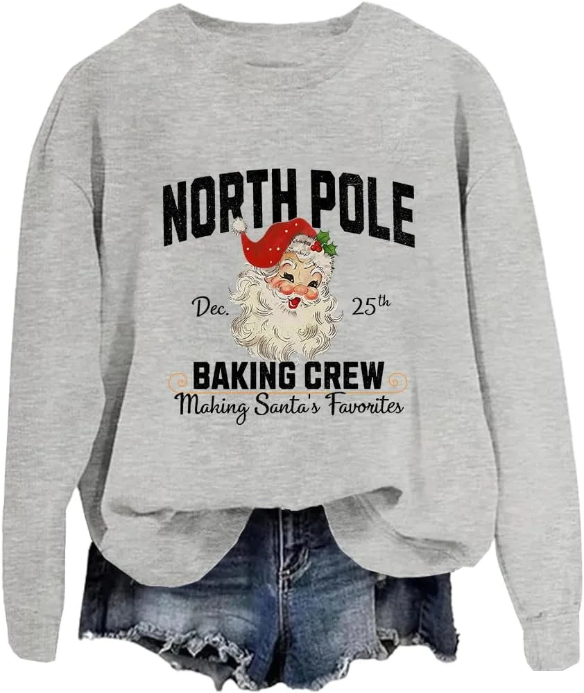 

Ретро худи с принтом "Christmas North Pole Baking Crew" FITKEYS