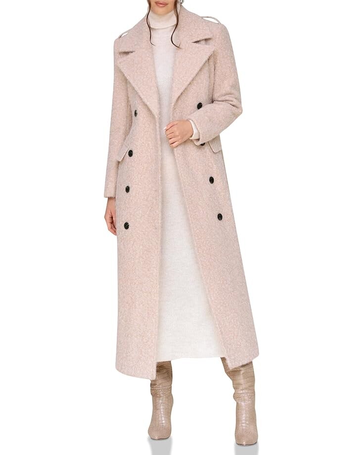 

Пальто Avec Les Filles Textured Double Breasted Maxi Coat, цвет Oat