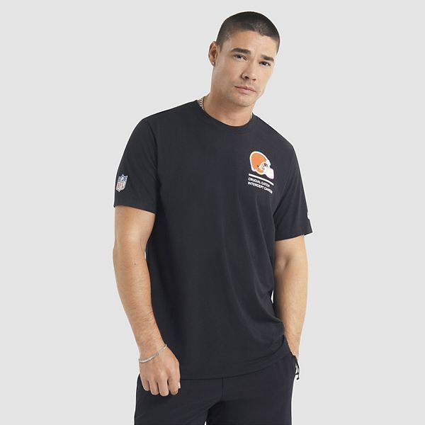 

Мужская черная футболка cleveland browns 2025 nfl crucial catch tri-blend dri-fit Nike