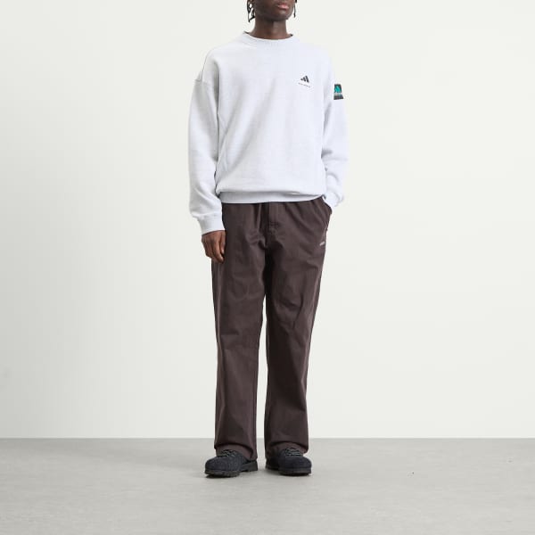 Толстовка Eqt crew Adidas, светло-серый heather — фото 4