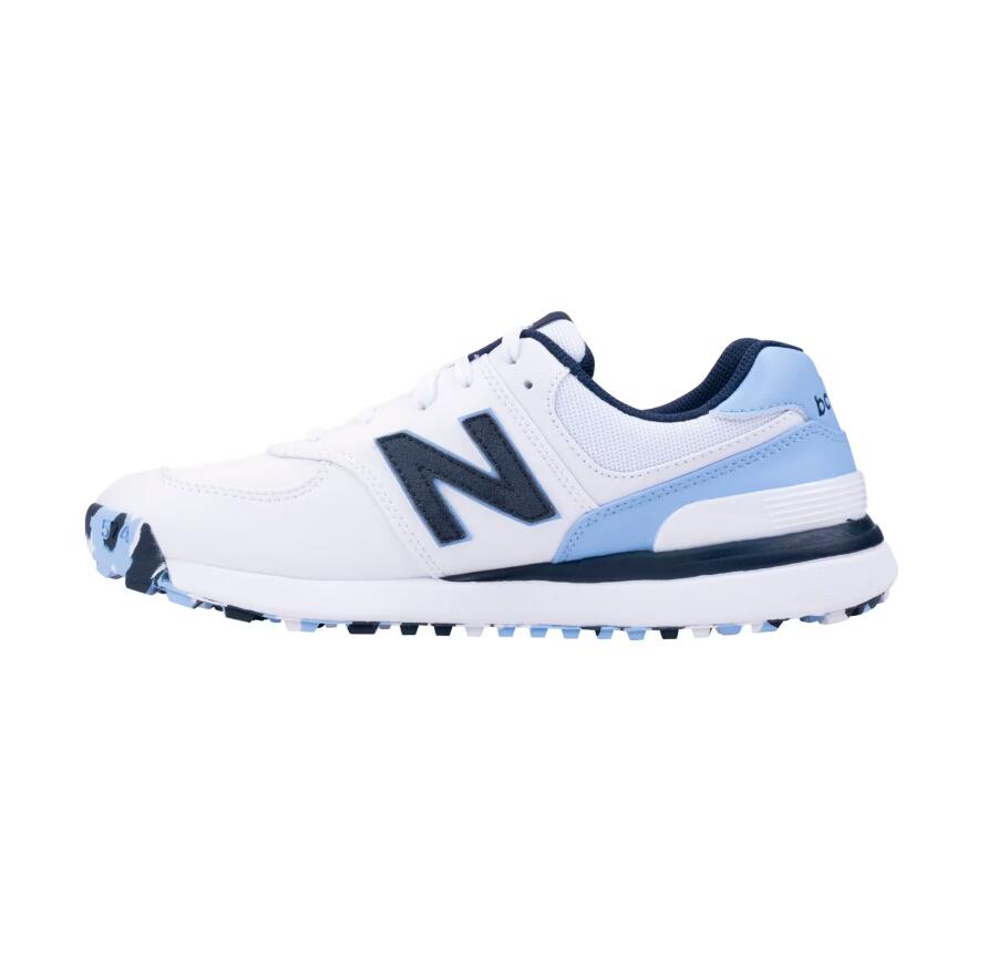 Женские кроссовки для гольфа New Balance 574 Greens V2, белые/синие — фото 3