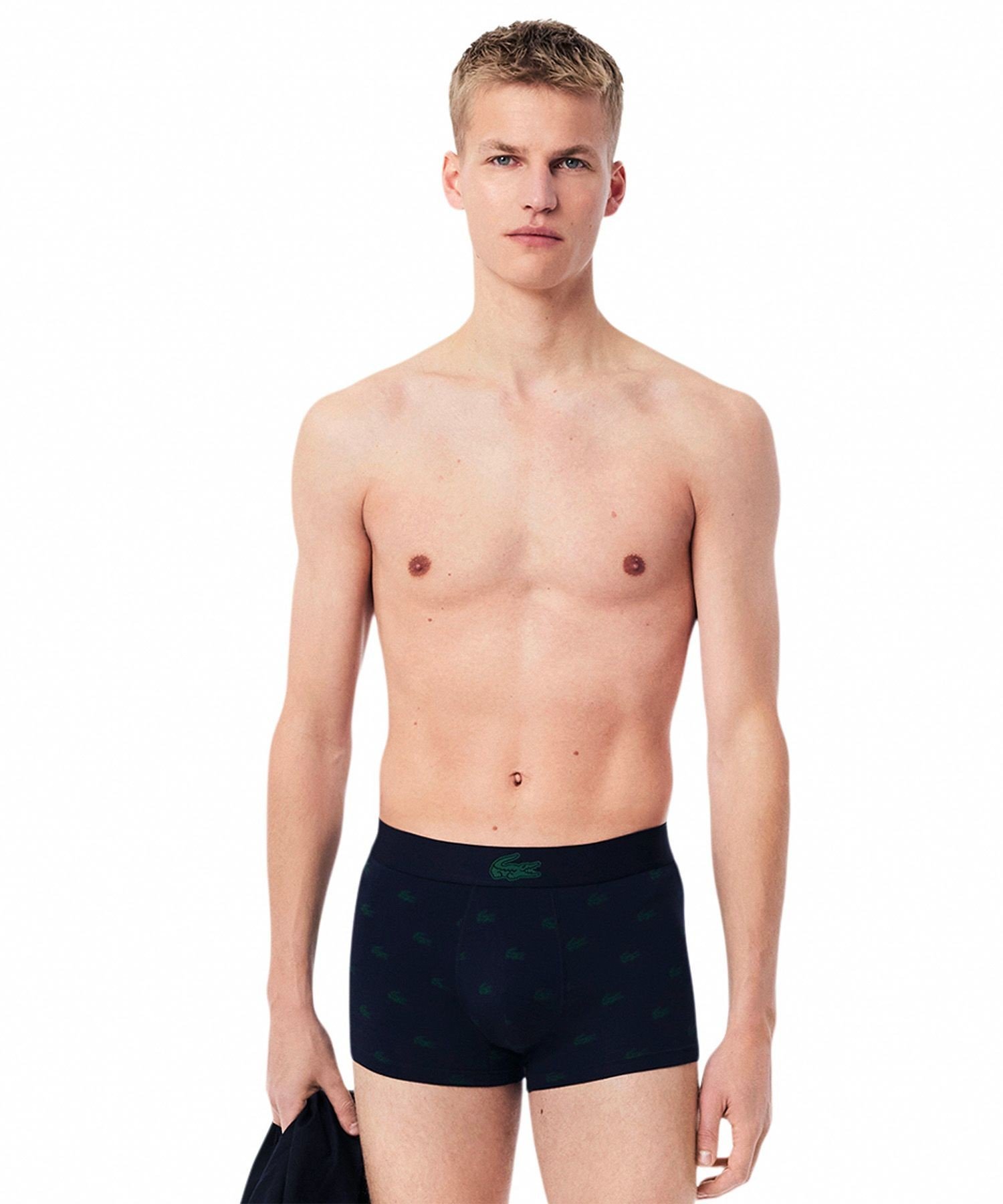Комплект из 3 трусов-боксеров с крокодиловым принтом LACOSTE, Dark Navy — фото 3