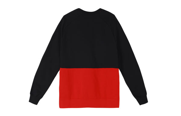 Толстовка Nike Air Splicing Colorblock Large Logo Fleece Round Neck Black, черный — фото 2