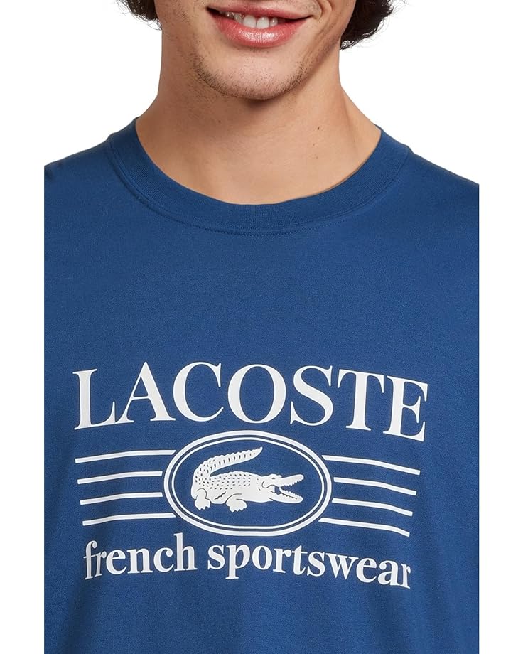 Мужская футболка Lacoste Classic Fit Cotton Print, Blue — фото 4