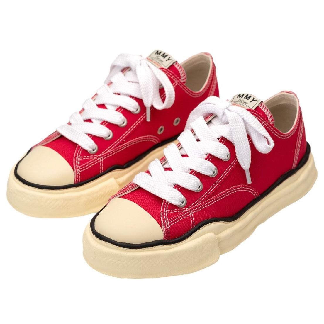 Maison Mihara Yasuhiro Peterson OG Vintage Sole Canvas Low 'Red' — фото 3
