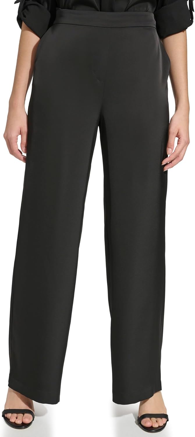 

Женские широкие брюки Calvin Klein с застежкой на липучке, Black