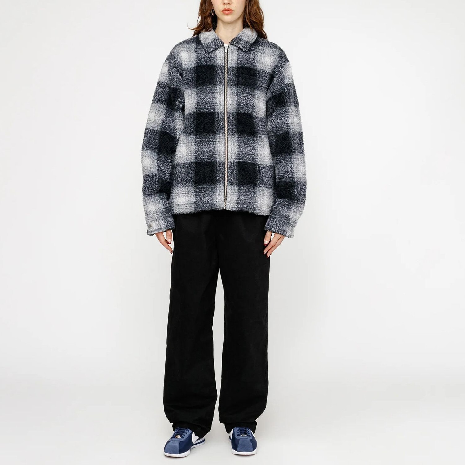 Бархатная куртка унисекс Stussy, цвет Black — фото 2