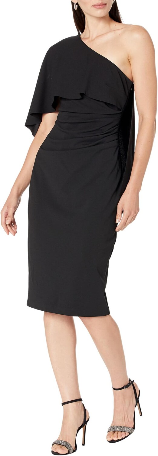 

Платье Midi Scuba Crepe One Shoulder Cape XSCAPE, черный