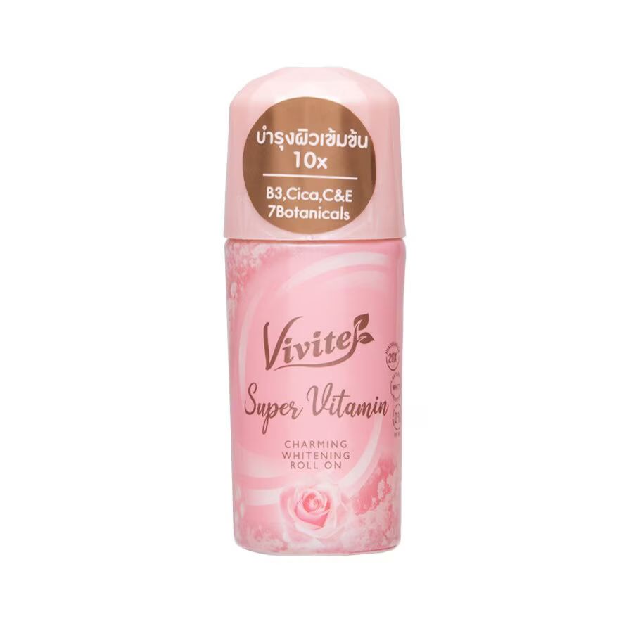 

Vivite Roll On Super Vitamin Charming Отбеливающий 40 мл. โรลออน ระงับกลิ่นกาย, Pink