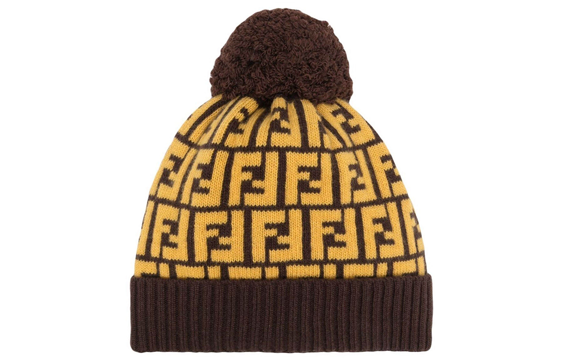 

FENDI Желтая мужская шапка-бини, Yellow