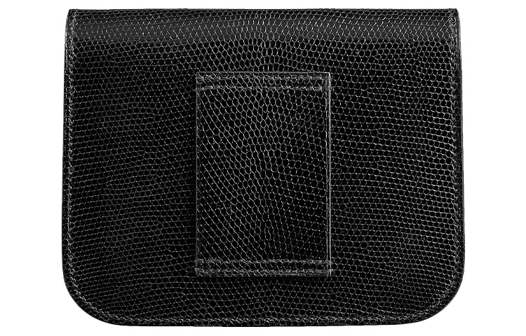 HERMES Кошелек Constance Slim Lizard Skin, картхолдер, поясная сумка женская Black — фото 2