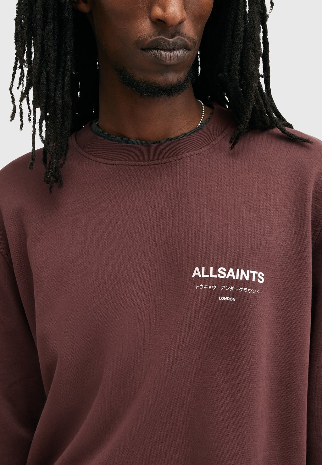 

Толстовка UNDERGROUND CREW AllSaints, темно-красный