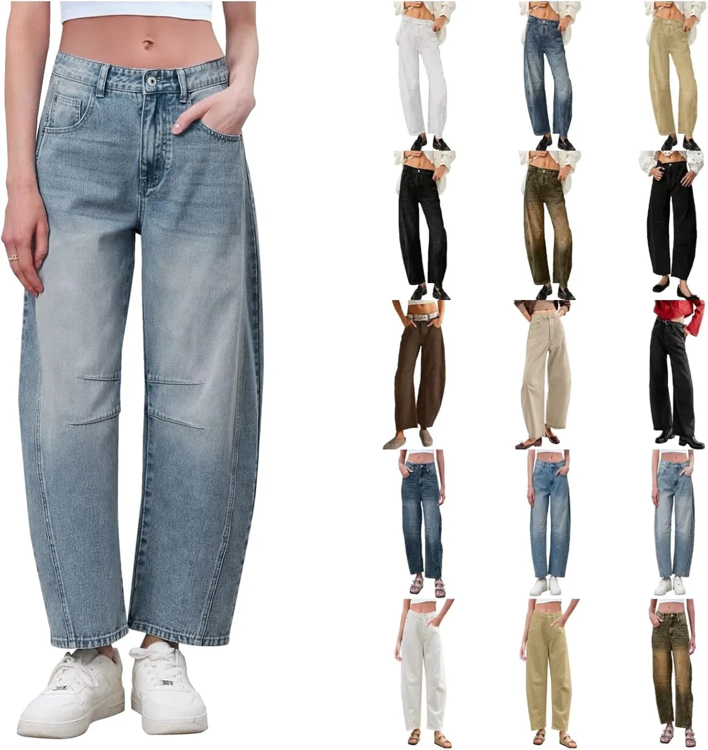 Джинсы wide leg, белый