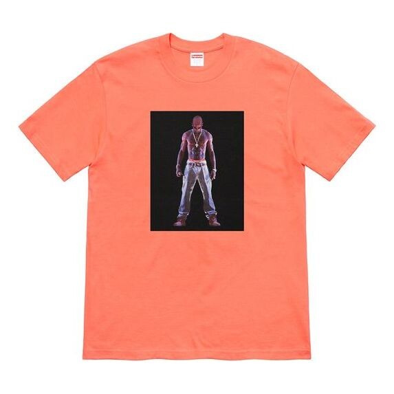 

Футболка ss20 week 1 tupac hologram tee Supreme, оранжевый