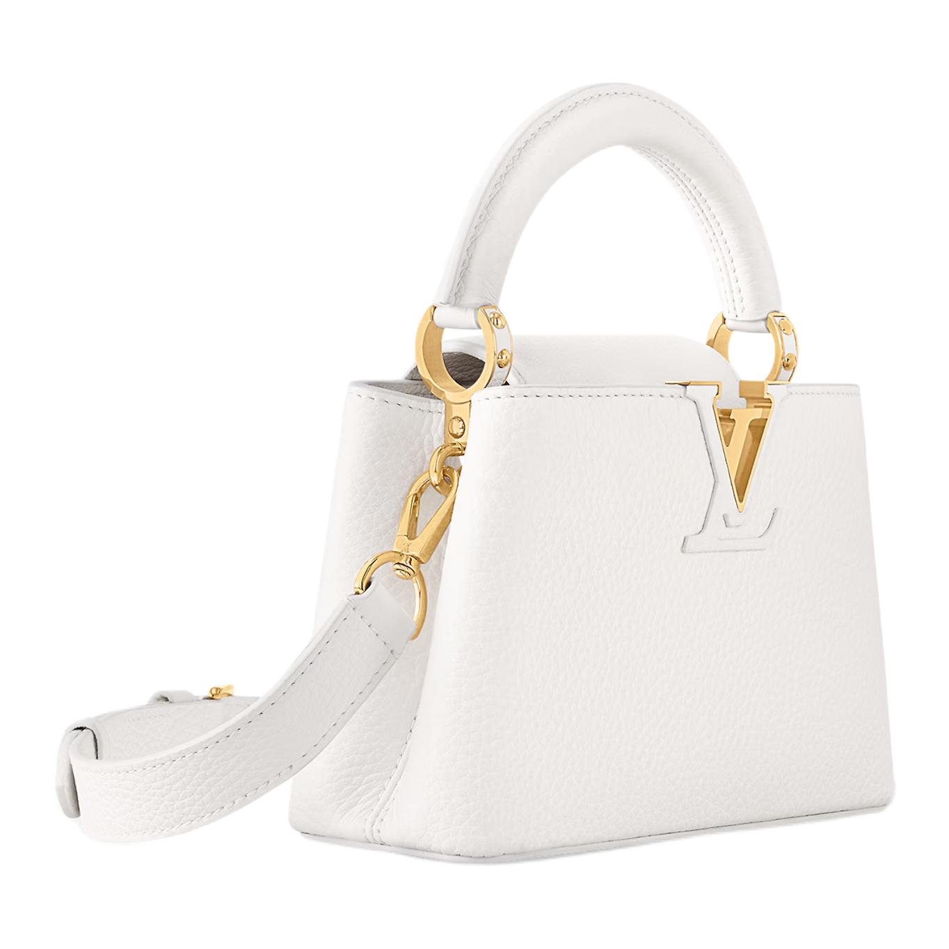 Сумка через плечо Capucines Taurillon Cow Leather, кроссбоди, мини-клатч Snow LOUIS VUITTON, gift set(basic set+box+shopping bag) — фото 3