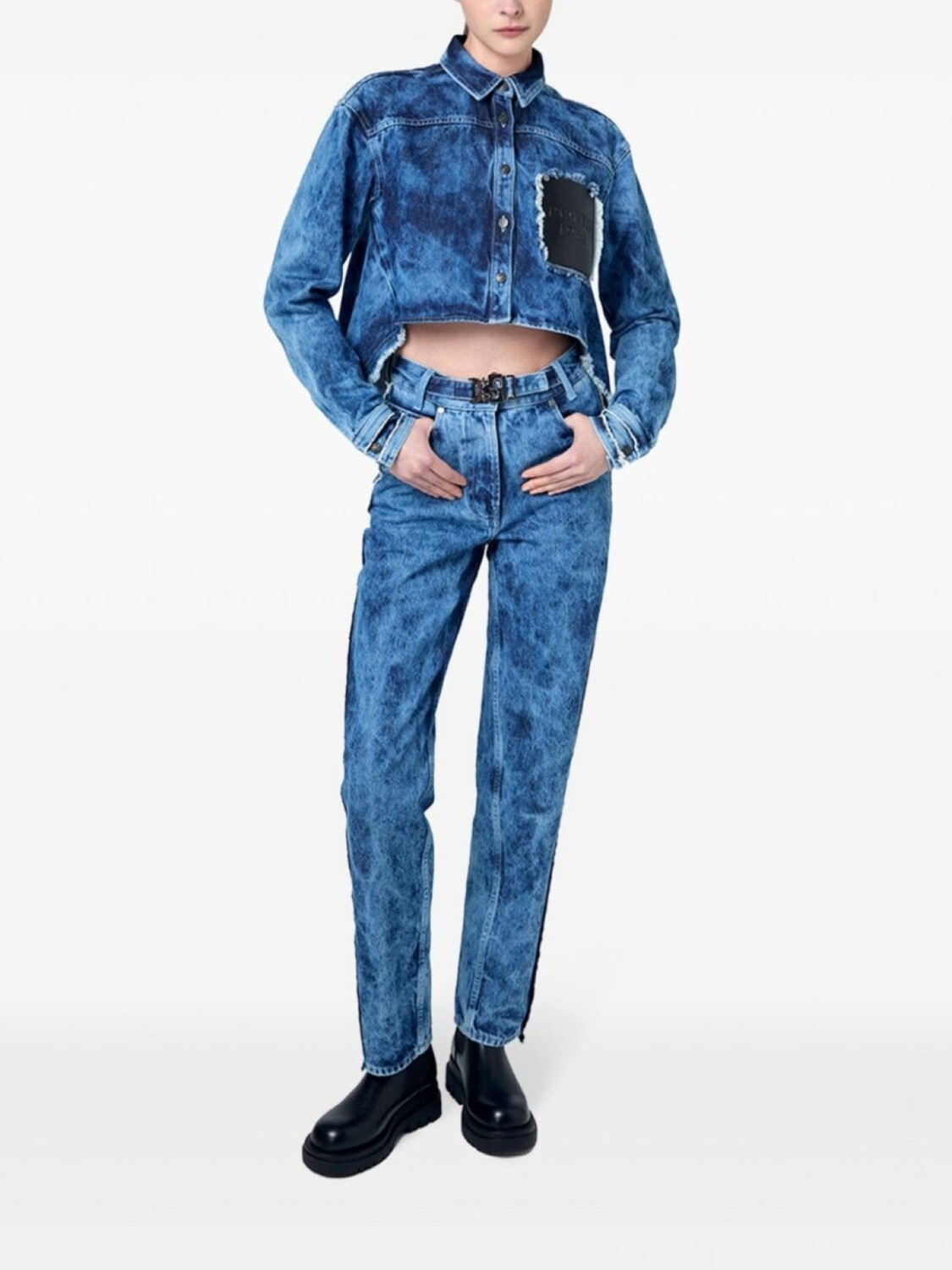 

Ports 1961 джинсовая рубашка с аппликацией логотипа, синий