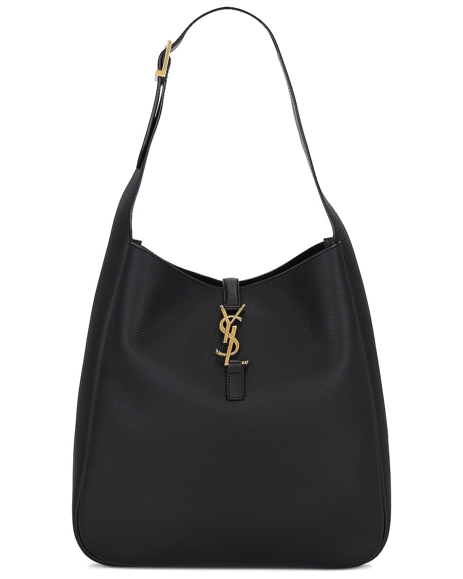 

Большая сумка-хобо Le 5 A 7 Saint Laurent, цвет Nero