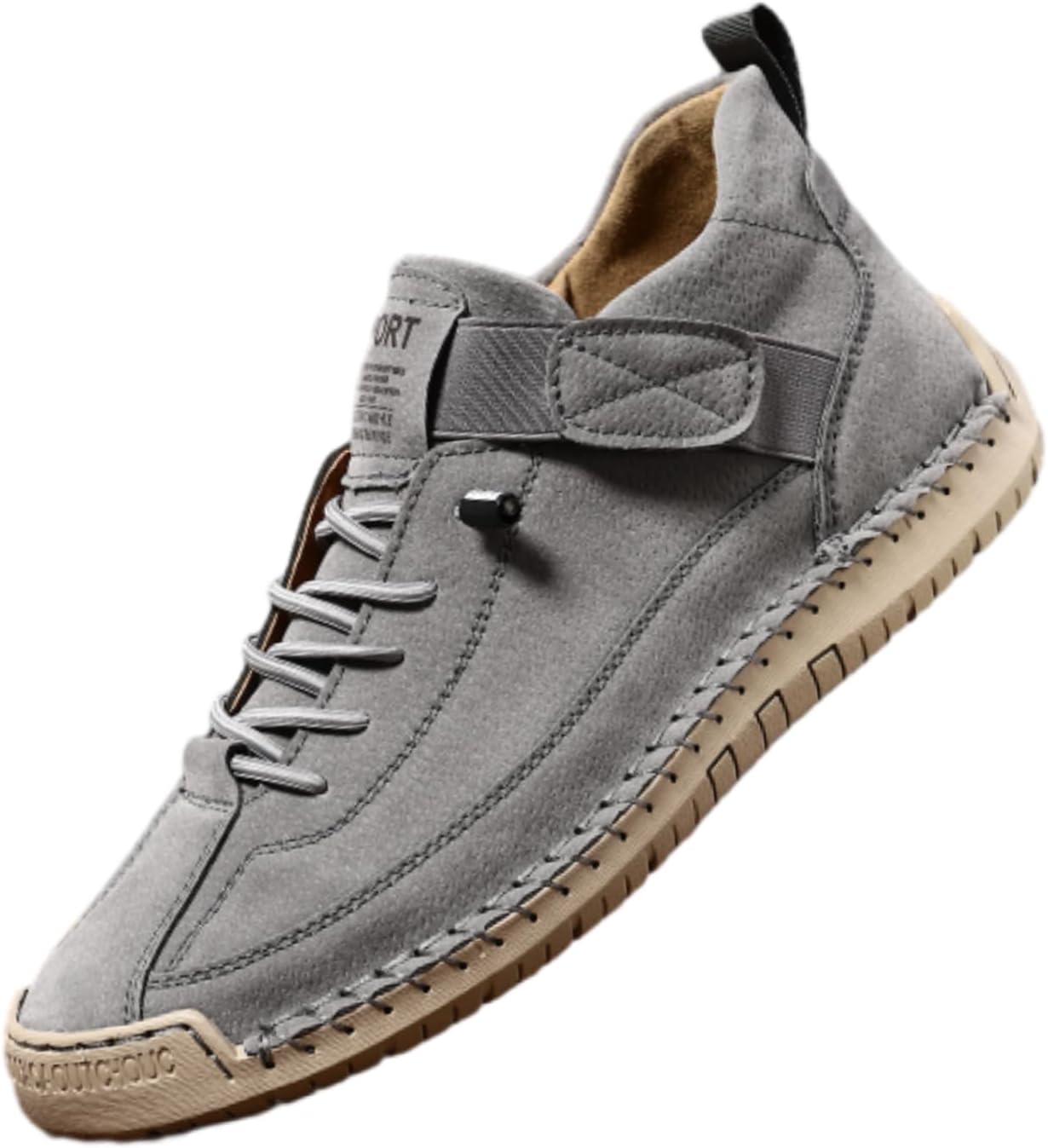 

Ортопедические кроссовки, 2025 года, ручная работа, мягкие с поддержкой свода стопы, кожаные ботинки и обувь для женщин и мужчин Fokzih, серый