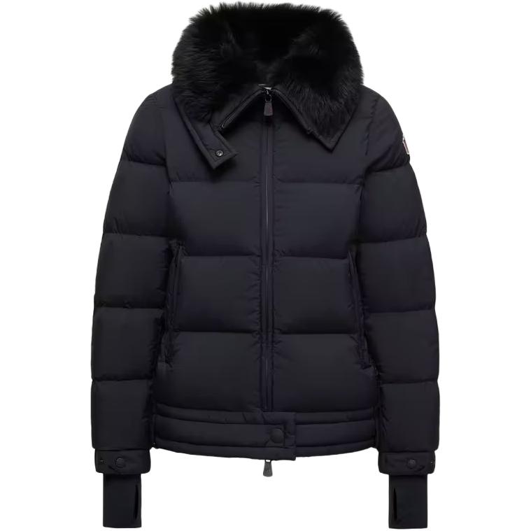 

Куртка женская с капюшоном из овчины и пуховым утеплителем Arabba Moncler Grenoble, черный
