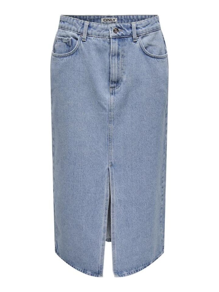 

Юбка до колена ONLY Rock, цвет Light Blue Denim