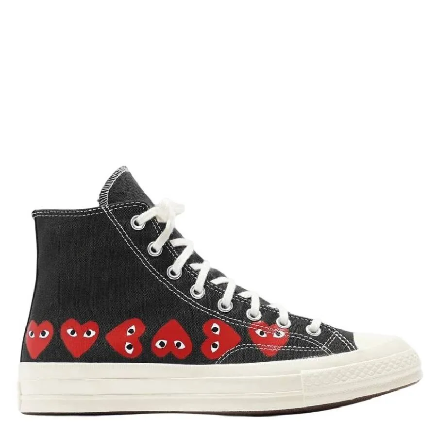 Кроссовки Comme Des Garcons Play X Converse с несколькими сердечками, черный