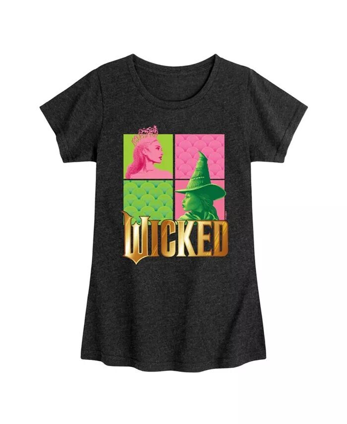 

Футболка с рисунком Elphaba Glinda для девочек Wicked, черный
