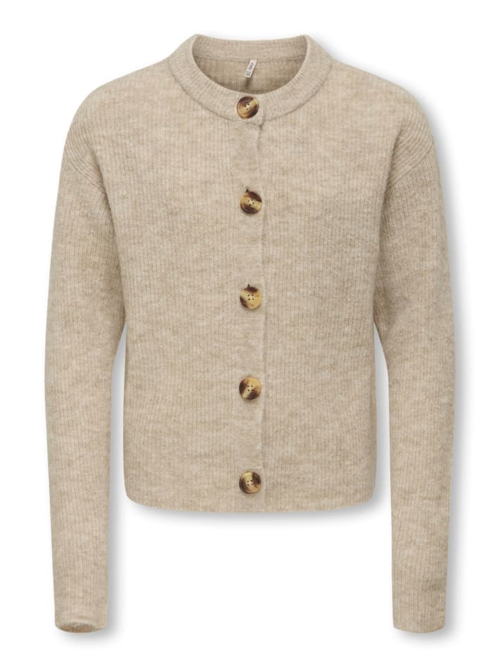 

KIDS ONLY Кардиган KOGCAMILLA с круглым вырезом и длинными рукавами, цвет пемза