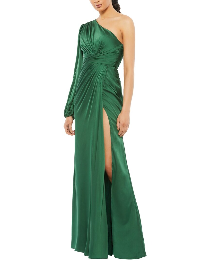 

Платье Mac Duggal с одним рукавом, зеленый