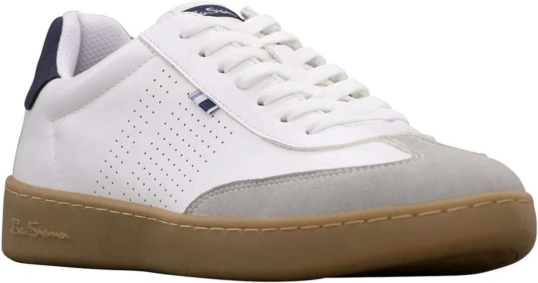 Мужские кроссовки Ben Sherman Glasgow, White Rubber Navy Blue — фото 3