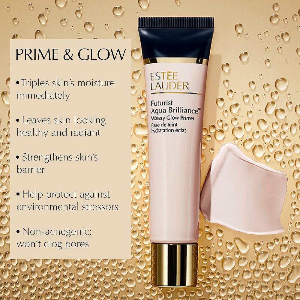 Estee Lauder Futurist Aqua Brilliance Watery Glow Primer с гиалуроновой кислотой и глицерином — фото 2