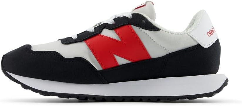 Кроссовки New Balance Kids 237 V1 на шнуровке, красный/серый — фото 2