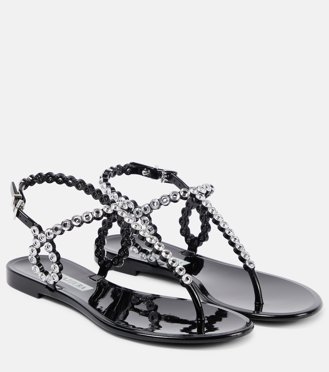 Сандалии из ПВХ с отделкой Almost Bare Aquazzura, черный