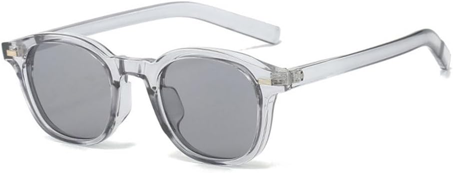 

LVTFCO Винтажные панк-солнцезащитные очки для женщин, модные желто-синие очки с защитой от УФ-излучения UV400, модные мужские солнцезащитные очки с заклепками, овальной формы, Gray Gray