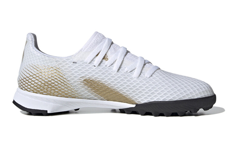 Футбольные бутсы X GHOSTED Kids, низкие, белые/коричневые/черные Adidas — фото 2