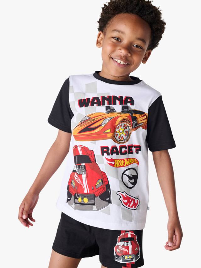 

Детский комплект пижамы Hot Wheels Shortie Brand Threads, Black